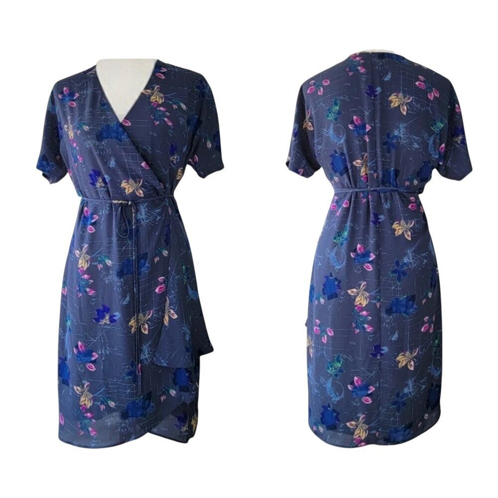 Aritzia Babaton Wallace Floral Wrap Mini Dress Size Small 26707